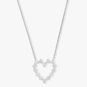 NWT Melinda Maria She’s An Icon Baby Small Heart Necklace Silver Heart